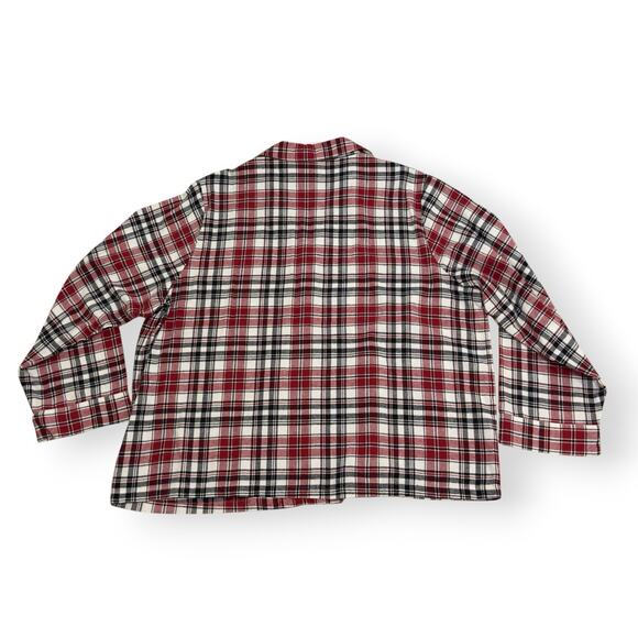 Disney Adult 2XL Pajama PJ Set Christmas 2022 Mickey Holiday Tartan Plaid Red - Picture 5 of 14